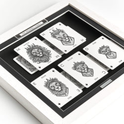 Lion Family Portrait Personalised Playing Cards Family of 5