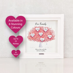 Our Family Tree Gift Frame - Pink