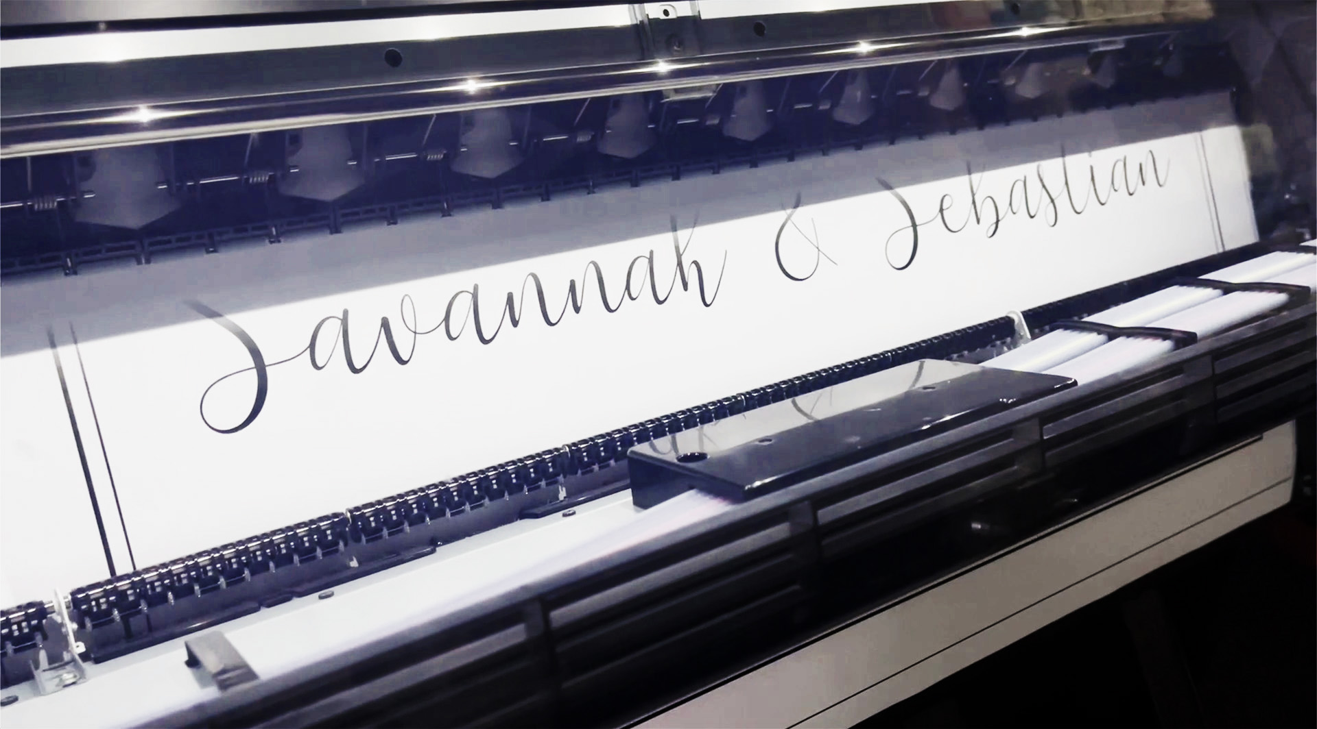 Archival inkjet printer producing a personalised fine art print in our studio